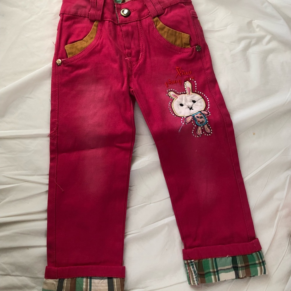 New kid hello kitty fussia  2 Pant in one color